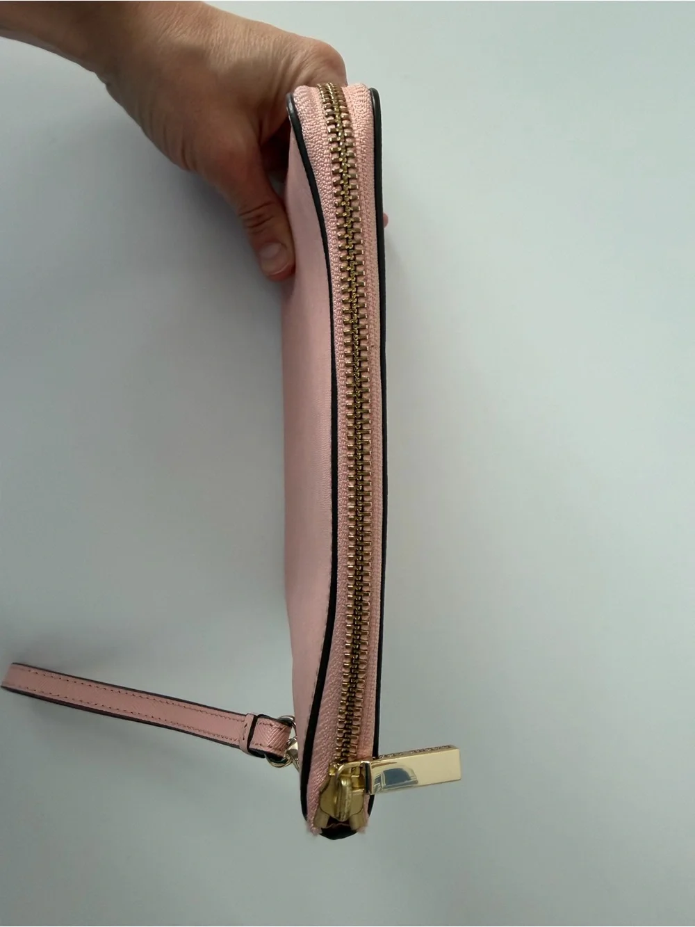 Tory Burch Saffiano Leather Wristlet Wallet in Blush Pink